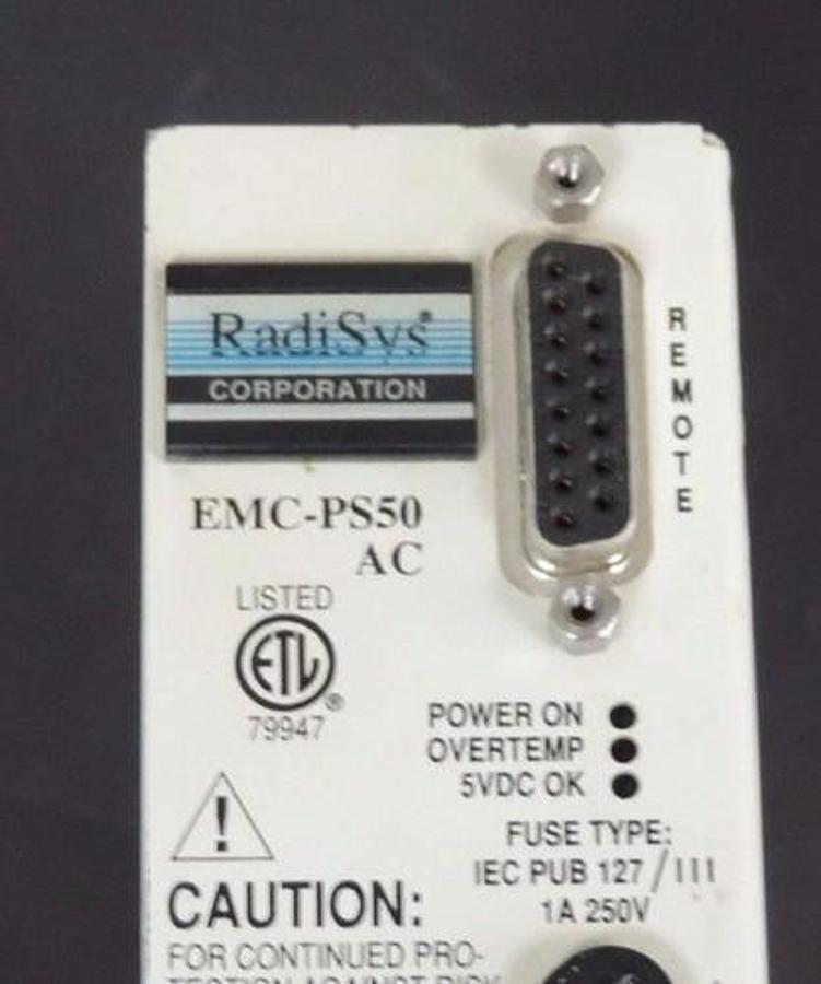 Used RADISYS EMC-PS50 AC POWER SUPPLY INPUT 85-250V 1.0A MAX EMCPS50