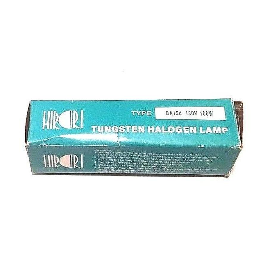Used NIB HIRORI BA15D TUNGSTEN HALOGEN LAMP 130V, 100W