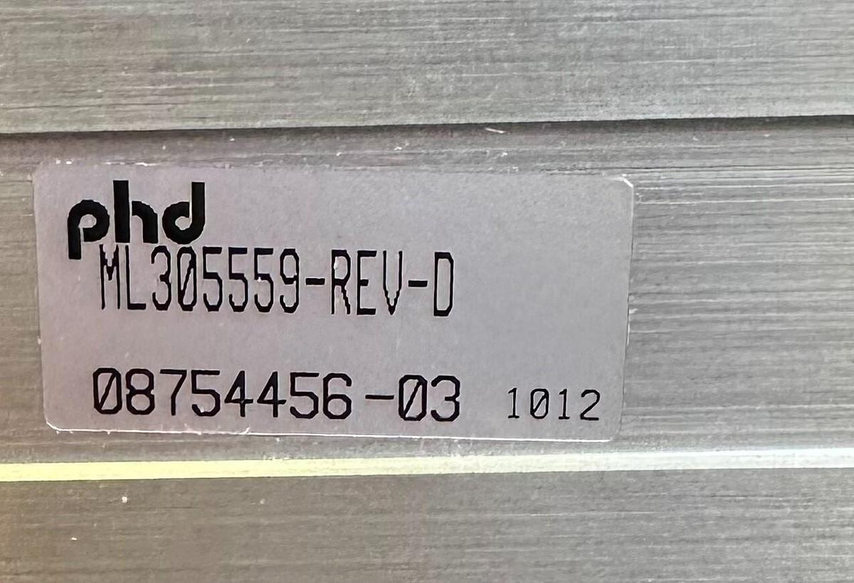 Used NEW PHD ML305559-REV-D / ML305559 PNEUMATIC ASSEMBLY 08754456-03 / 0875445603