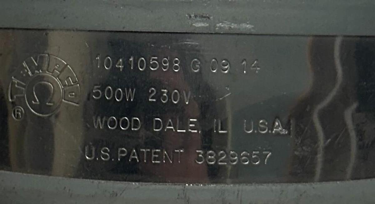 Used TEMPCO 10410598 G 09 14 / 10410598G0914 BAND HEATER 500W 230V USNP