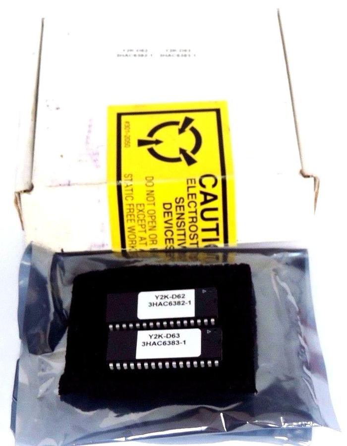 Used NIB ABB Y2K-D62 3HAC6382-1, Y2K-D63 3HAC6383-1 EPROM CHIPS