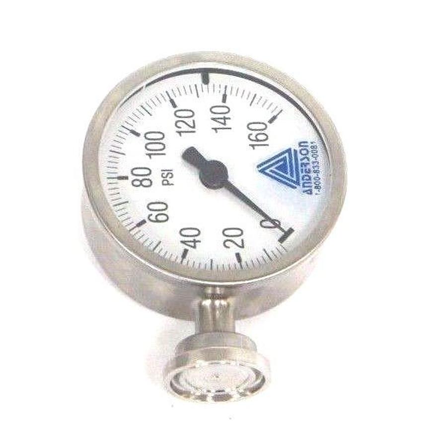 Used NEW ANDERSON EX07401500211 GAUGE 0-160PSI