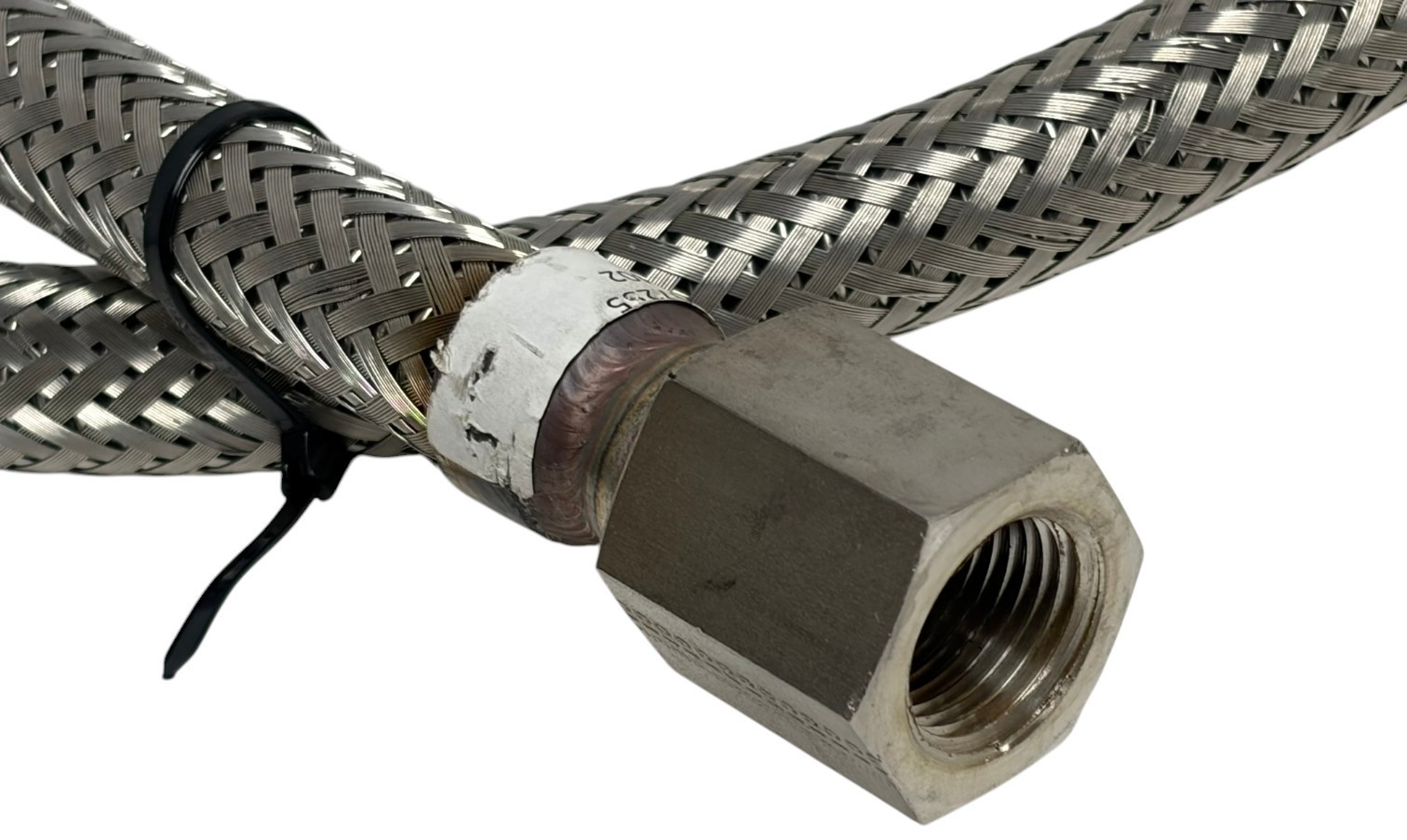 Used ABB C64-97255 Flex Hose for Scanner Head 2 Swagelok 316 Stainless Braided 5ft