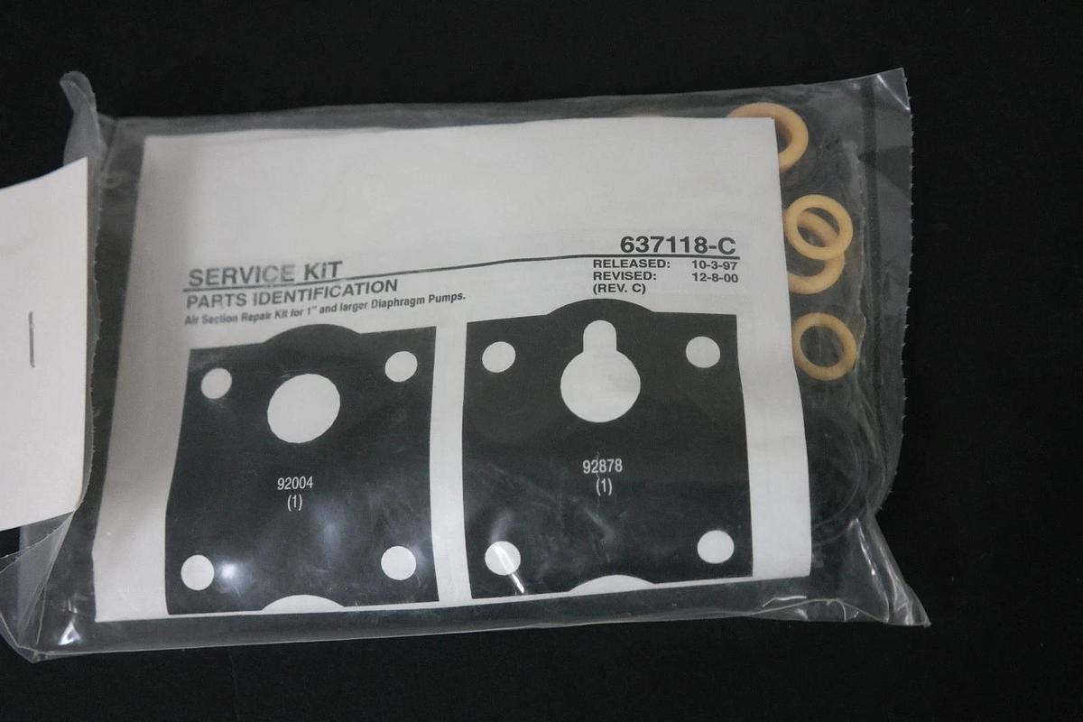 NEW IR ARO 637124-44 PUMP REPAIR KIT W/ (4) 92776 SS SEATS, 637118-C AIR KIT