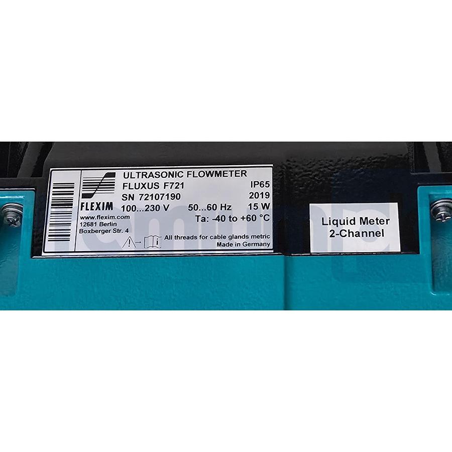 FLEXIM FLUXUS F721 ULTRASONIC FLOWMETER 2-CH TF7-F721GP-NN02A1-I2NNNND-MNNNN-EN