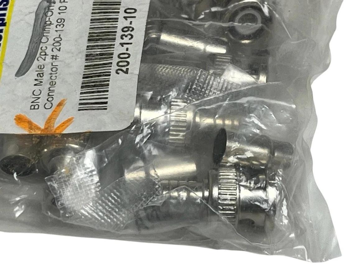 Used (10) Valley Enterprises #200-139 BNC Connectors for RG6 Coax - NSFS
