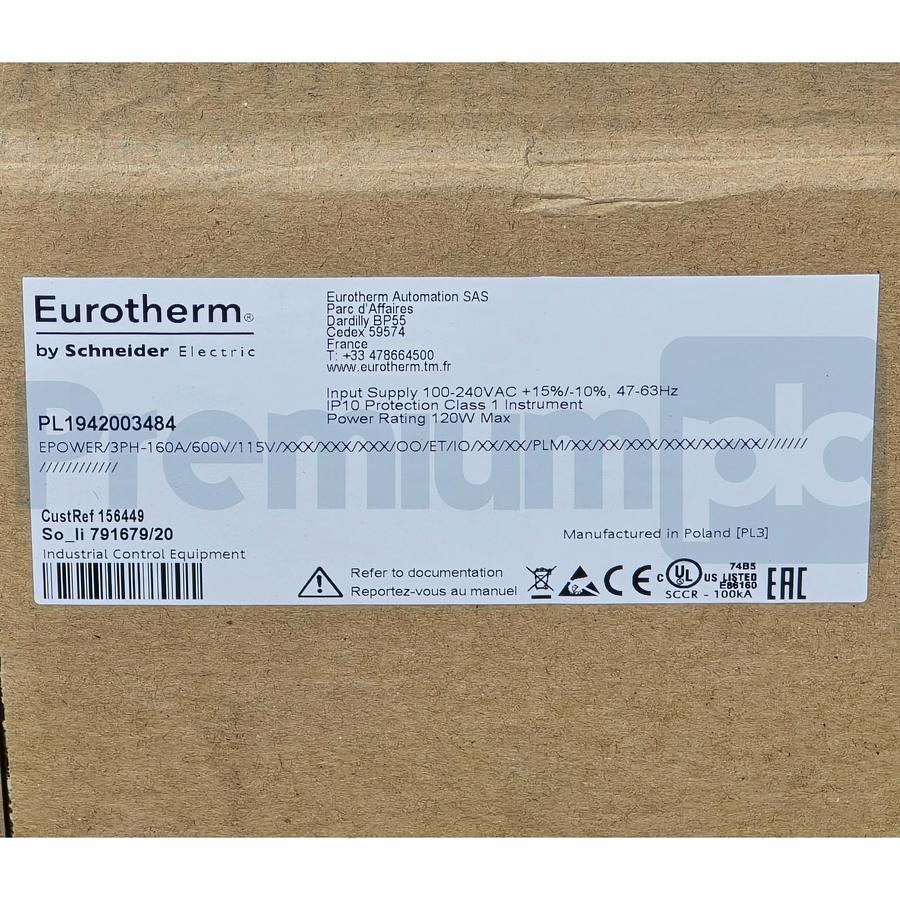 Used Eurotherm EPOWER/3PH-160A/600V/115V EPower SCR Power Controller 3Ph 160A 600V