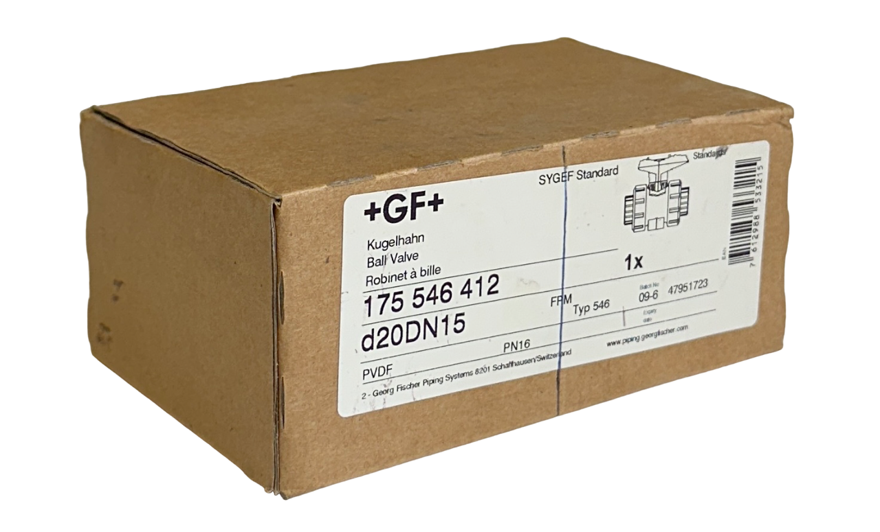Used +GF+ GEORG FISCHER 175.546.412 / 175546412 MANUAL BALL VALVE 1/2'' SYGEF NSMP