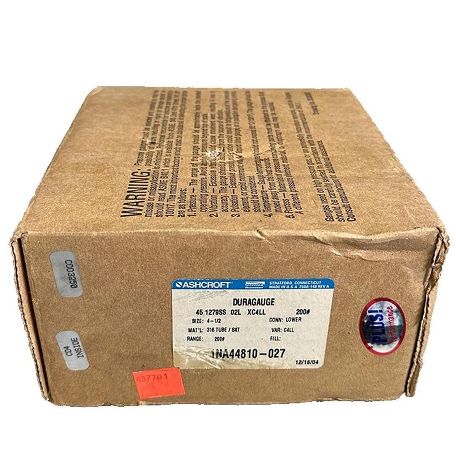 NEW ASHCROFT 45 127922 02L XC4LL / 1NA44810-027 DURAGAUGE 4-1/2'' RANGE 200#