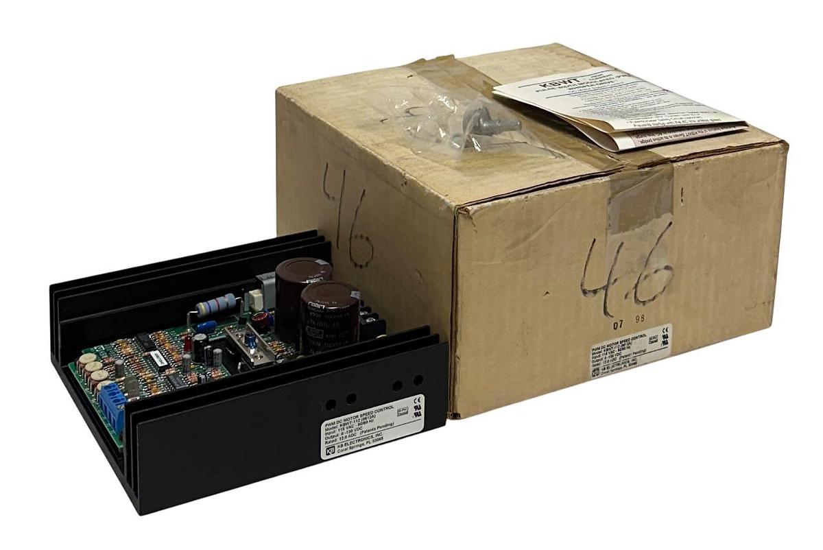 Used KB ELECTRONICS KBWT-112 ( 8612A ) PWM DC MOTOR SPEED CONTROL 115VAC INPUT NSPI