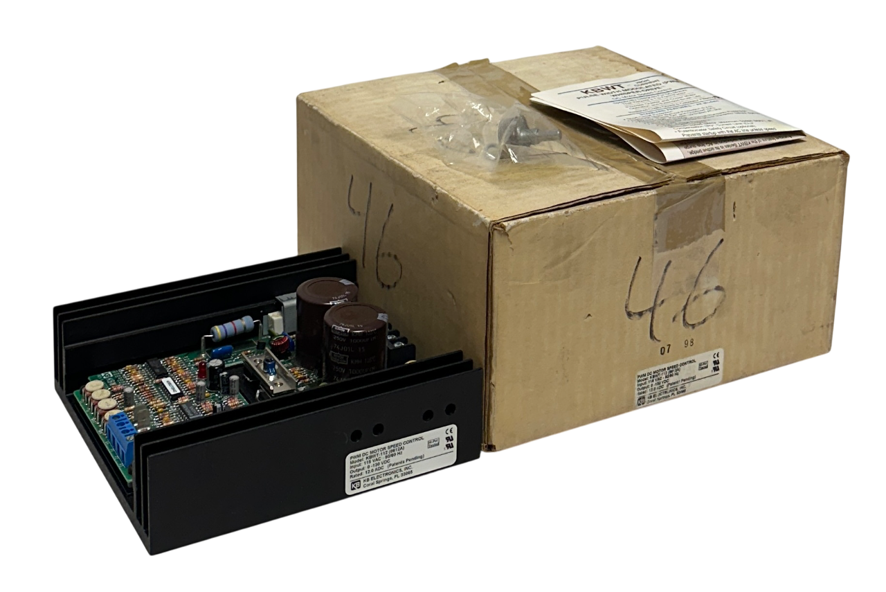 Used KB ELECTRONICS KBWT-112 ( 8612A ) PWM DC MOTOR SPEED CONTROL 115VAC INPUT NSPI