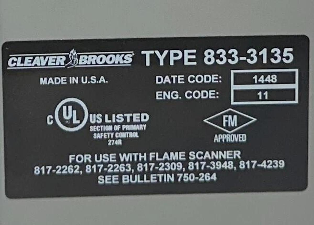 CLEAVER BROOKS 833-3135 / 8333135 UV AMPLIFIER BURNER SAFETY LOGIX CONTROL NSNP