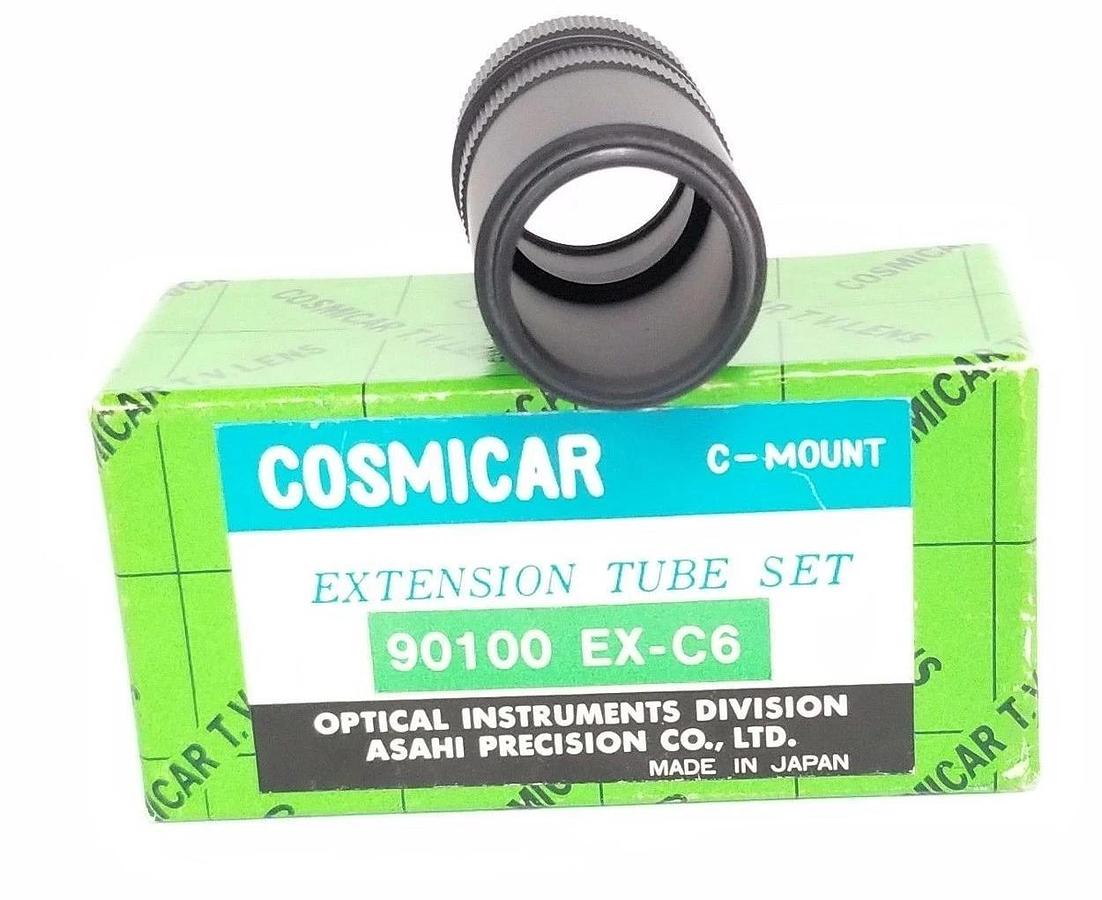 Used NIB COSMICAR 90100 EX-C6 EXTENSION TUBE SET C-MOUNT