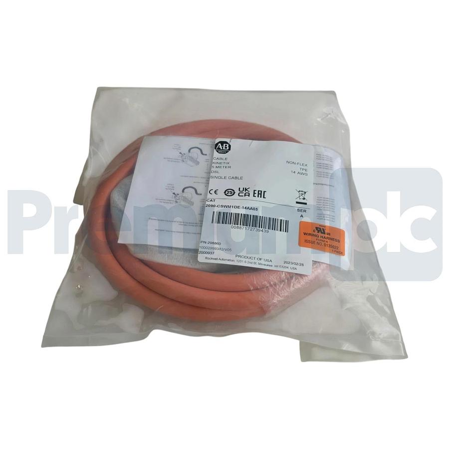 Sealed Pre-OPwned Allen Bradley 2090-CSWM1DE-14AA05 /A Kinetix DSL Servo Cable