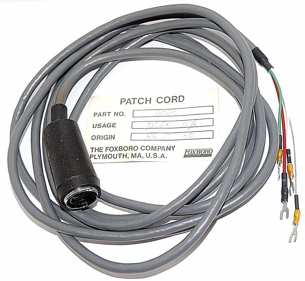 NEW FOXBORO 60810 PATCH CORD 5S8750, 10FT LONG