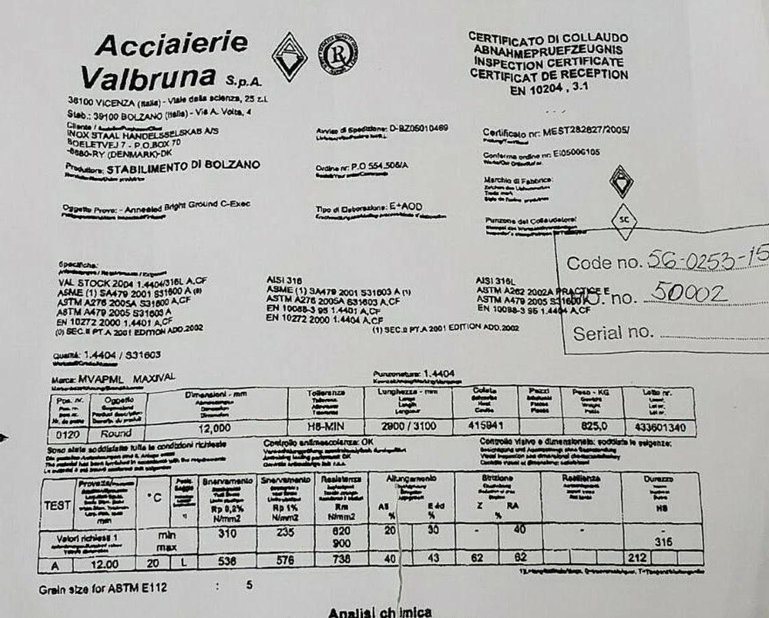 NEW GE HEALTHCARE 56-0253-15 ROD FOR BPG 300/500 21'' IN. OAL 12MM THREAD