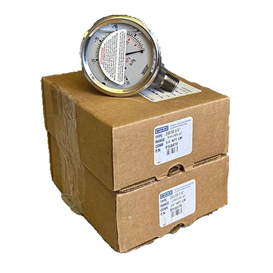 Used 2 NEW WIKA 9108470 PRESSURE GAUGES 233.53 2.5'' 1/4'' NPT LM
