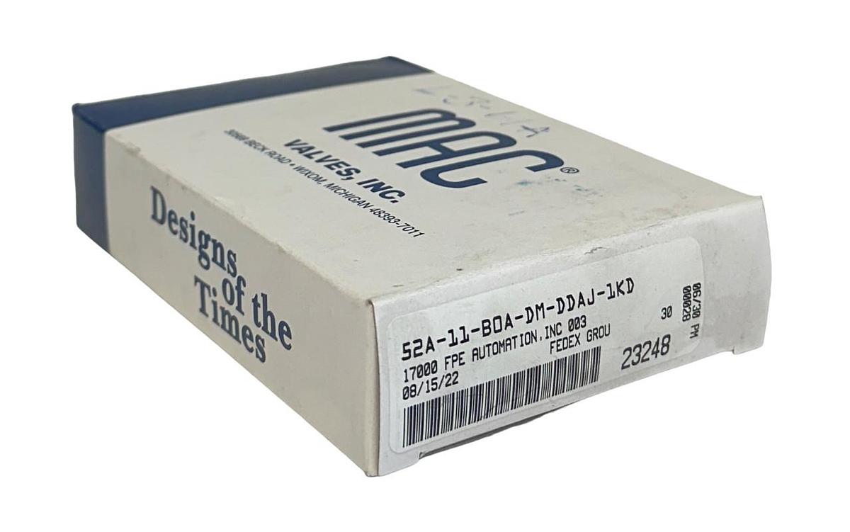 MAC VALVES 52A-11-B0A-DM-DDAJ-1KD / 52A11B0ADMDDAJ1KD SOLENOID VALVE 3-WAY NSMP