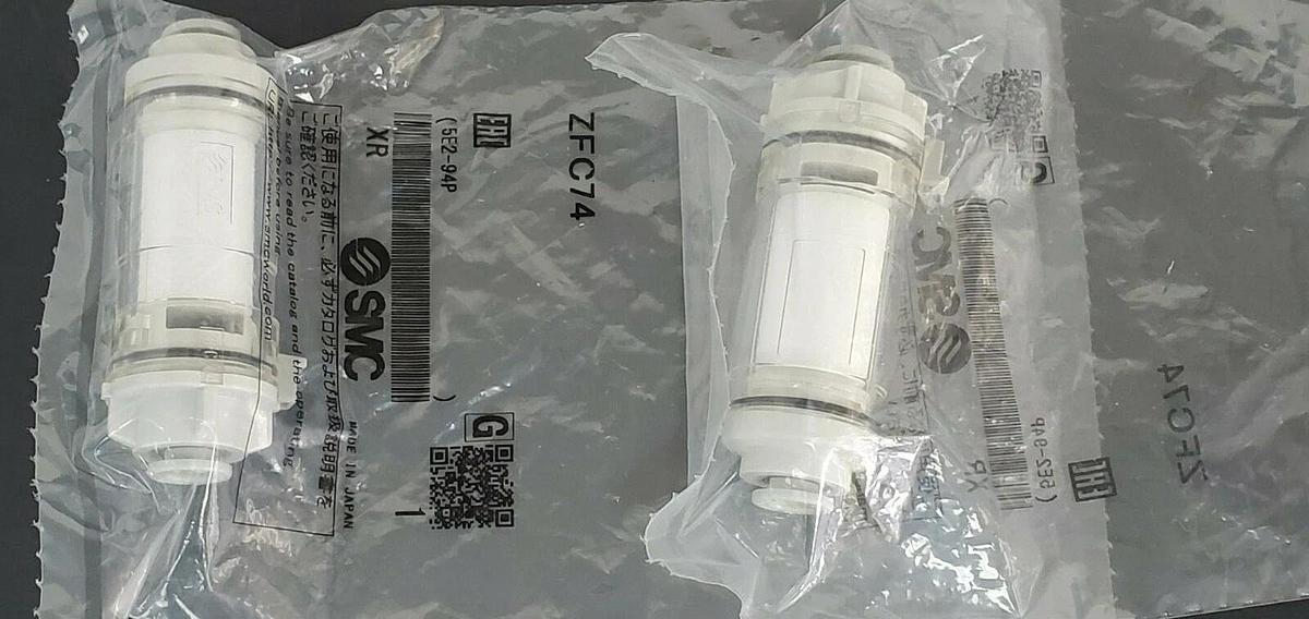 Used LOT OF 2 NEW SMC ZFC74 IN-LINE AIR FILTERS