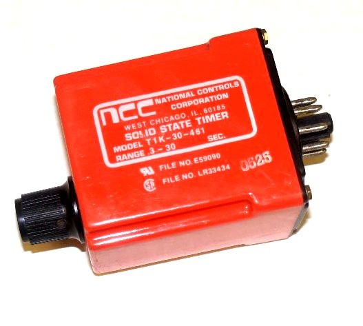 Used NCC T1K-30-461 SOLID STATE TIMER, RANGE: .3-30 SEC, T1K30461