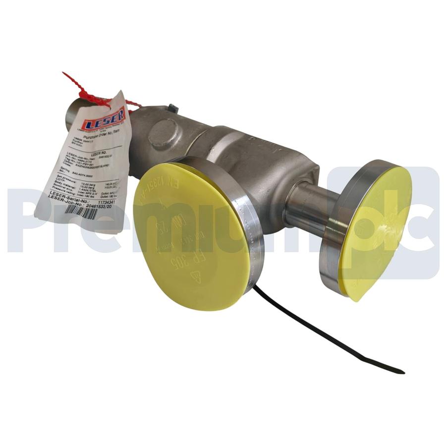 Used LESER 4594.2172 459 S/S Pressure Safety Relief Valve IN 3/4" OUT 1" 145psig NSNP