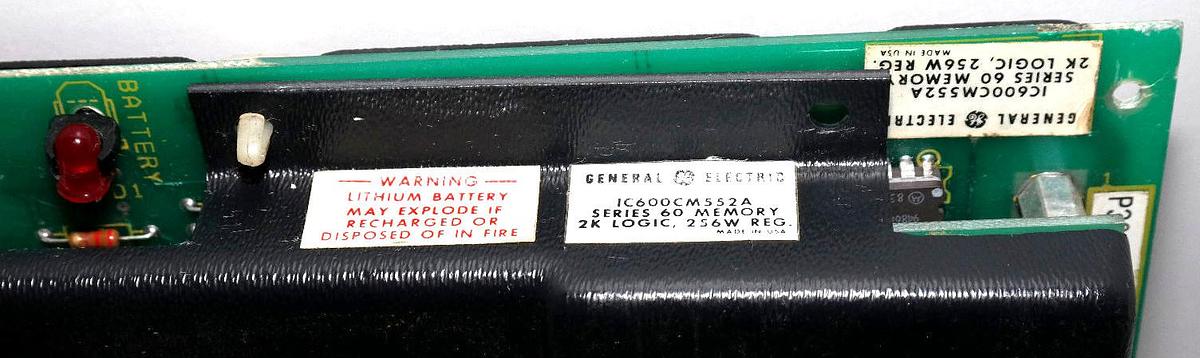 Used GE FANUC IC600CM552A SERIES 60 MEMORY 2K LOGIC, 256W REG. IC600CM552A