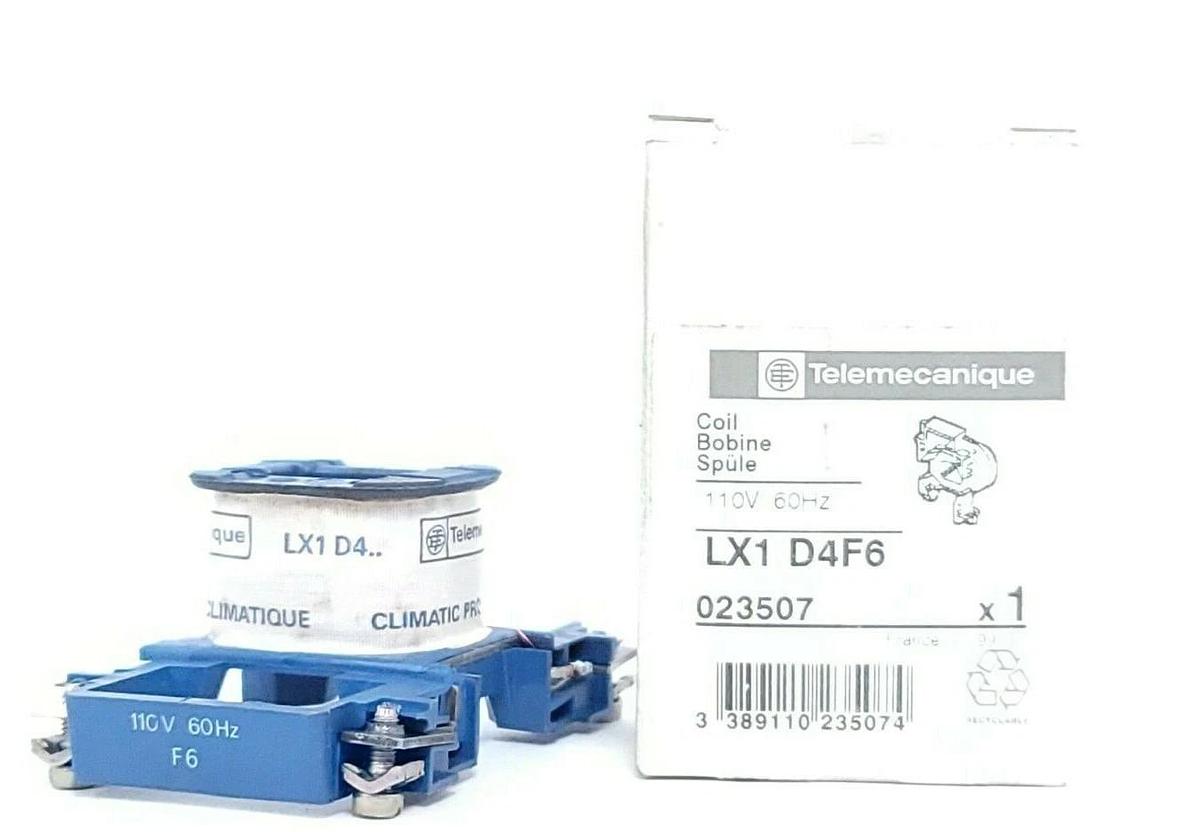 Used NIB TELEMECANIQUE LX1D4F6 COIL 110V 60HZ LX1 D4F6