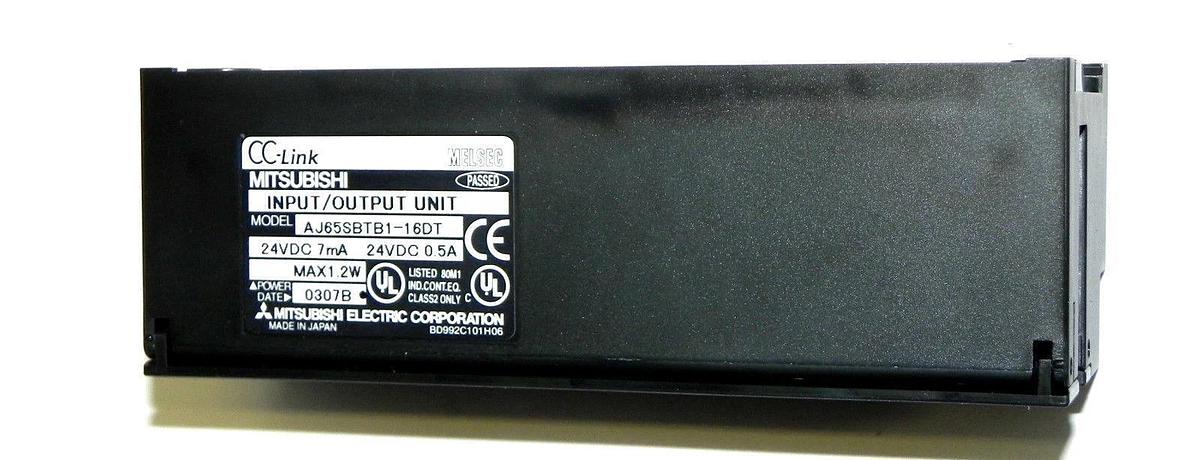 Used MITSUBISHI AJ65SBTB1-16DT CC-LINK BLOCK INPUT/OUTPUT UNIT 1.2W (IN BOX)