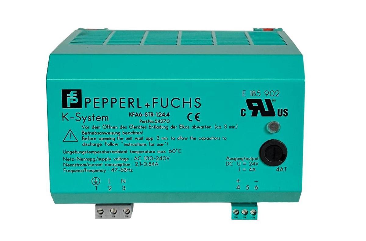 Used PEPPERL+FUCHS KFA6-STR-1.24.4 / 54270 K-System POWER SUPPLY 100-240VAC 47-63Hz