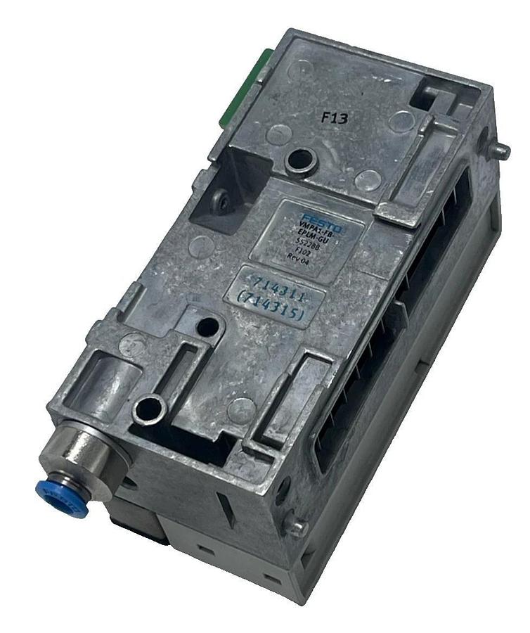 Used Festo VMPA1-FB-EPLM-GU End Plate 552288 REV 04 for MPA Valve Terminal Manifold