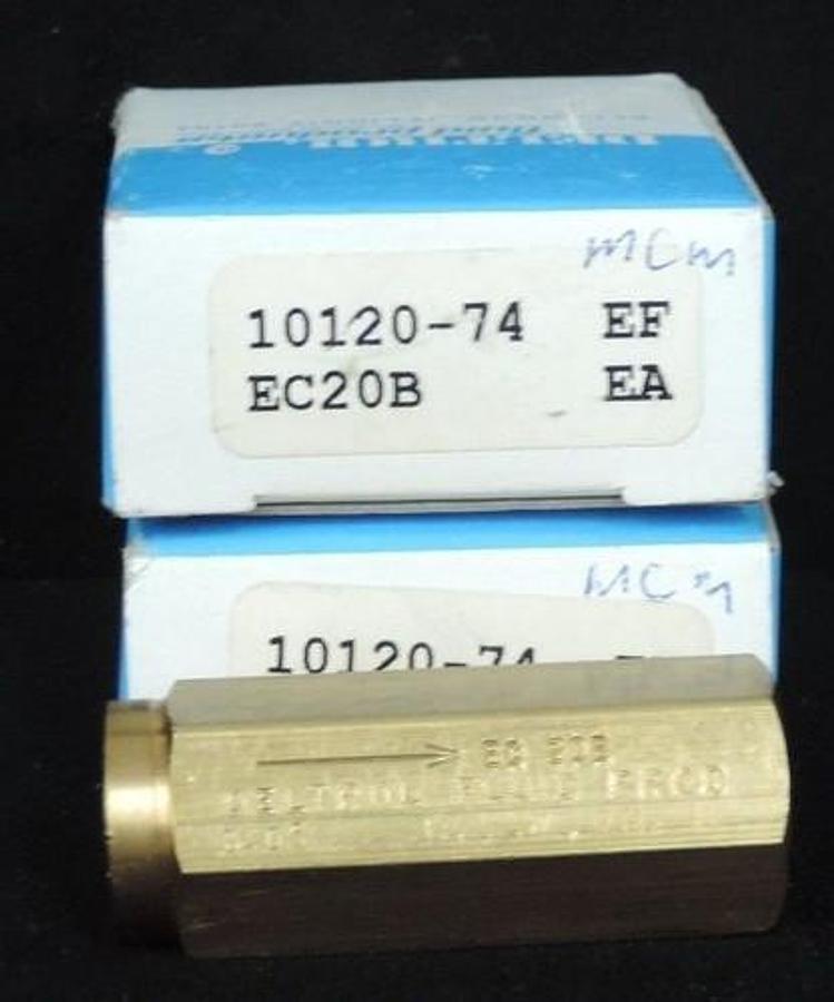 Used LOT OF 2 NIB DELTROL EC20B BRASS CHECK VALVES EC20B 10120-74