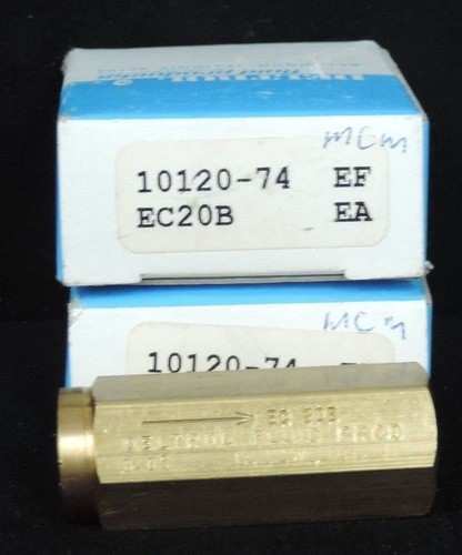 Used LOT OF 2 NIB DELTROL EC20B BRASS CHECK VALVES EC20B 10120-74