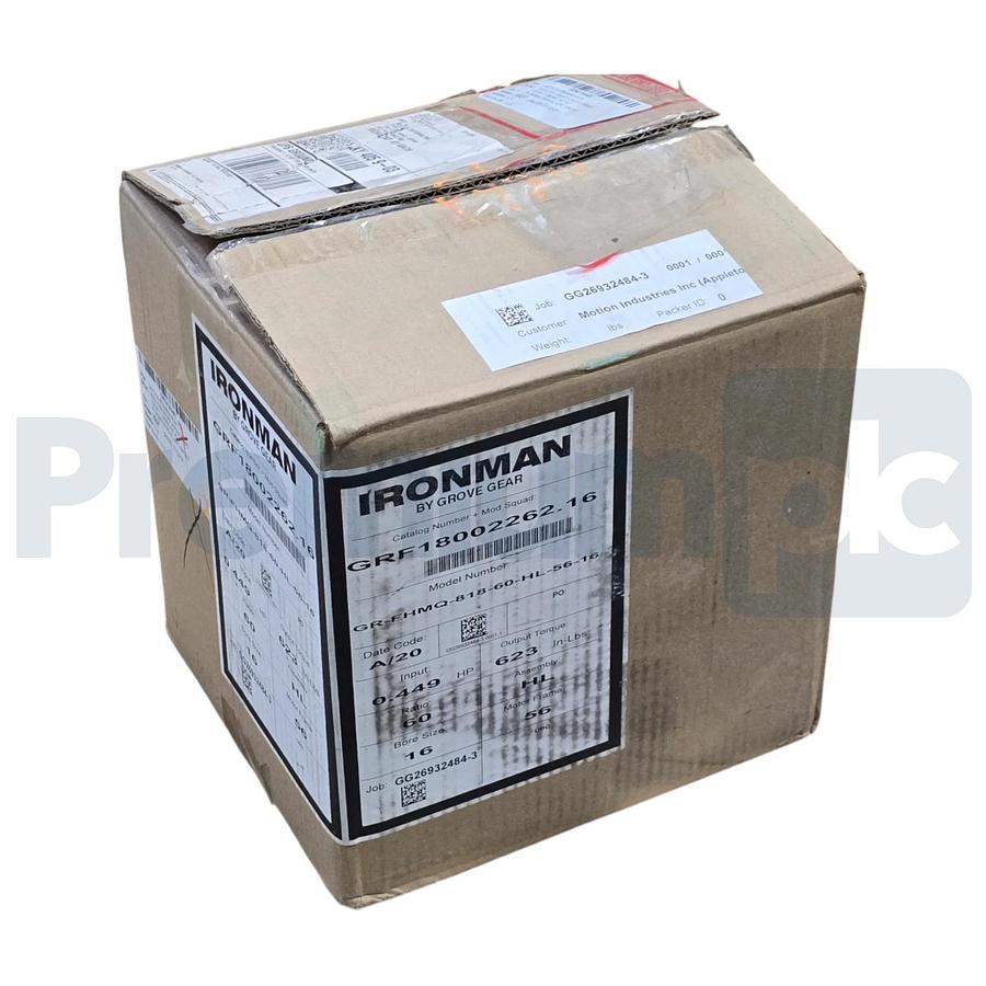 GROVE GEAR IRONMAN GR-FHMQ818-60-HL-56-16 GEAR REDUCER 60:1 GRF18002262.16 NSMP