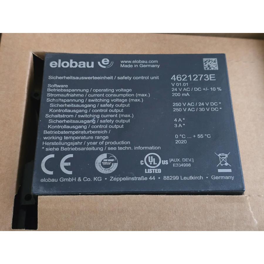 Used ELOBAU 4621273E SAFETY CONTROL RELAY 24V AC/DC HOLAC 82.0451.7 / 105042998 NSMP