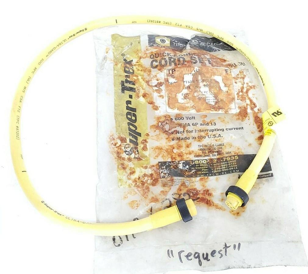 Used NEW TPC WIRE & CABLE 84968 CABLE MINI 5POLE M/F EXTENSION SET 3FT