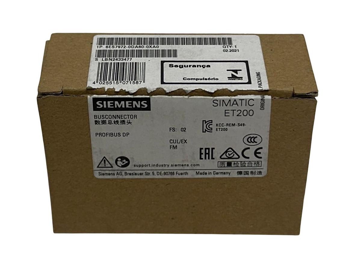 Used SIEMENS 6ES7972-0DA60-0XA0 / 6ES79720DA600XA0 SIMATIC ET200 BUSCONNECTOR NSMP