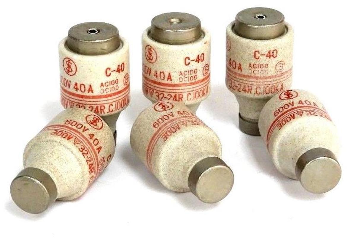 Used LOT OF 6 NEW GENERIC C-40 600V 40A FUSES C40