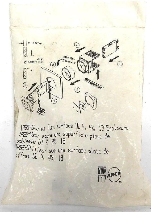 NEW TELEMECANIQUE ZB6-AW1 16MM ILLUM. PUSHBUTTON ZB6AW1