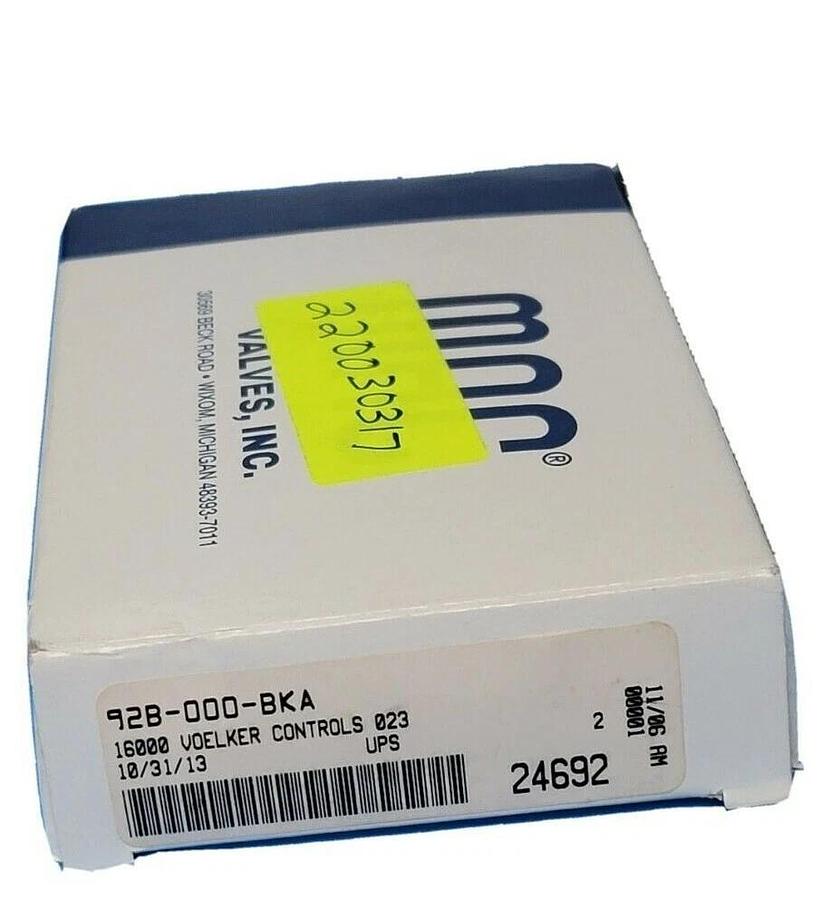 Used NIB MAC 92B-000-BKA SOLENOID VALVE BASE 1/4IN NPT PORTS 92B000BKA