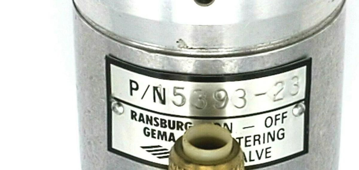 Used RANSBURG GEMA 5393-23 ON-OFF METERING VALVE 539323
