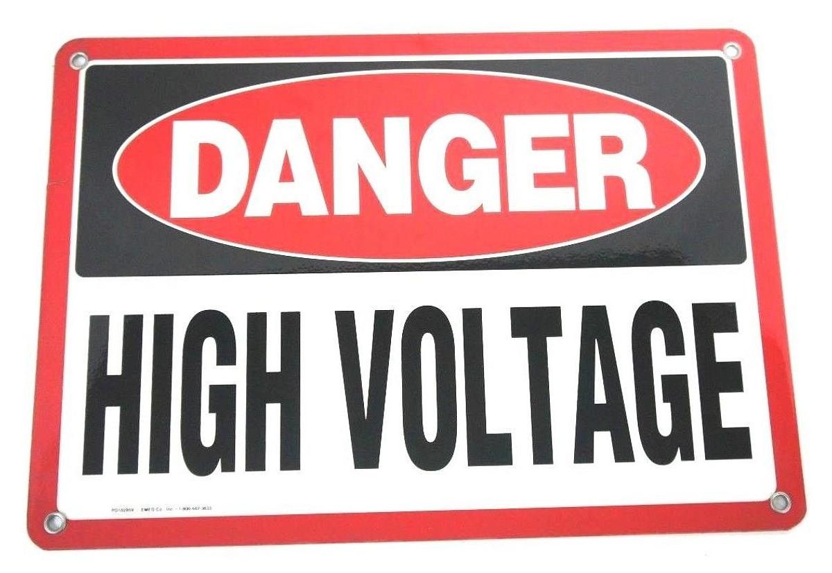 NEW DANGER HIGH VOLTAGE SIGNS PD102859