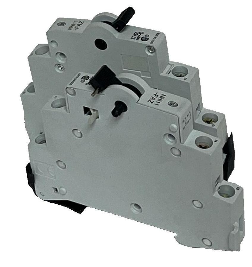 Used Lot of 2 Moeller HI11-FAZ Auxiliary Contact Blocks | Side Mount | 1NO/1NC