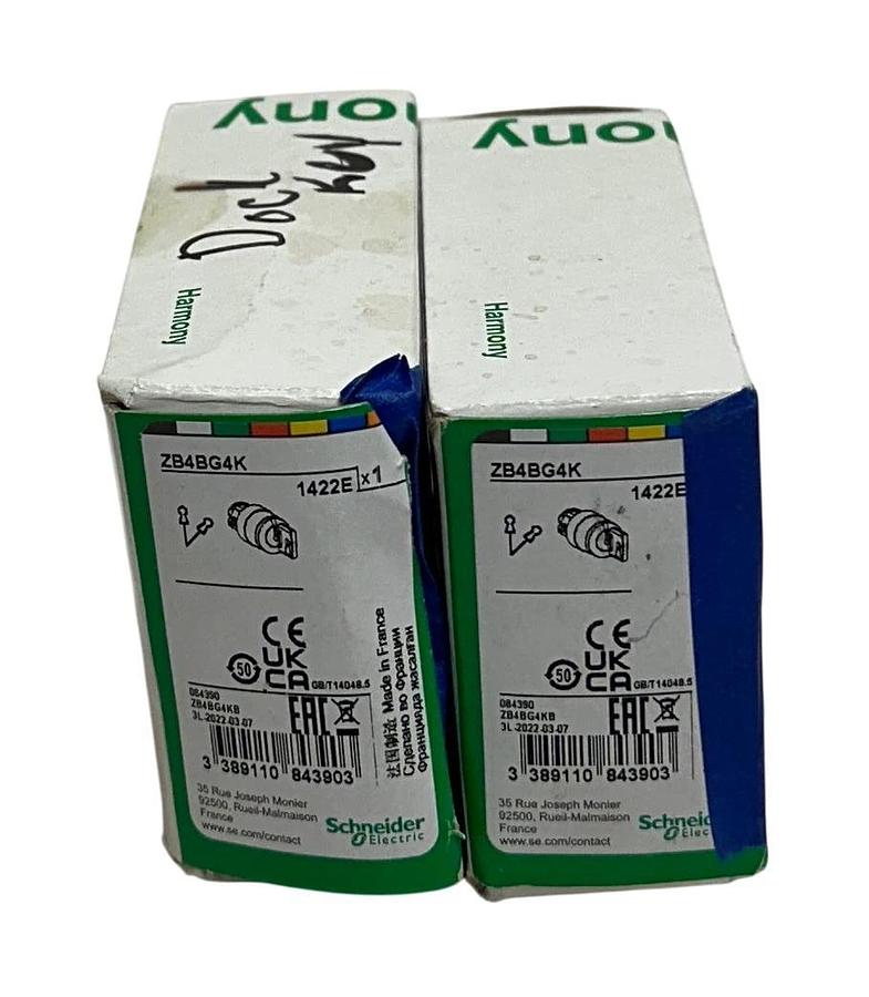 2 SCHNEIDER ELECTRIC ZB4BG4K HARMONY XB4 HEADS FOR KEY SELECTOR SWITCH 2POS NSMP