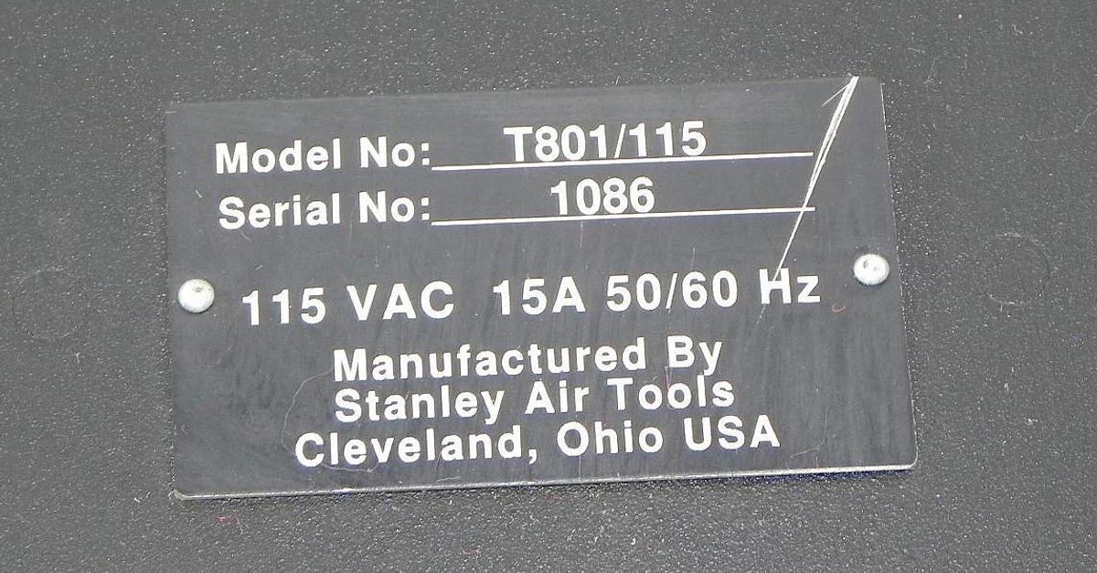 Used STANLEY T801/115 ELECTRIC TOOL CONTROLLER HOUSING T801115