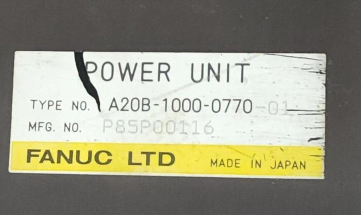 Used FANUC A20B-1000-0770-01 / A20B1000077001 POWER UNIT P85P00116