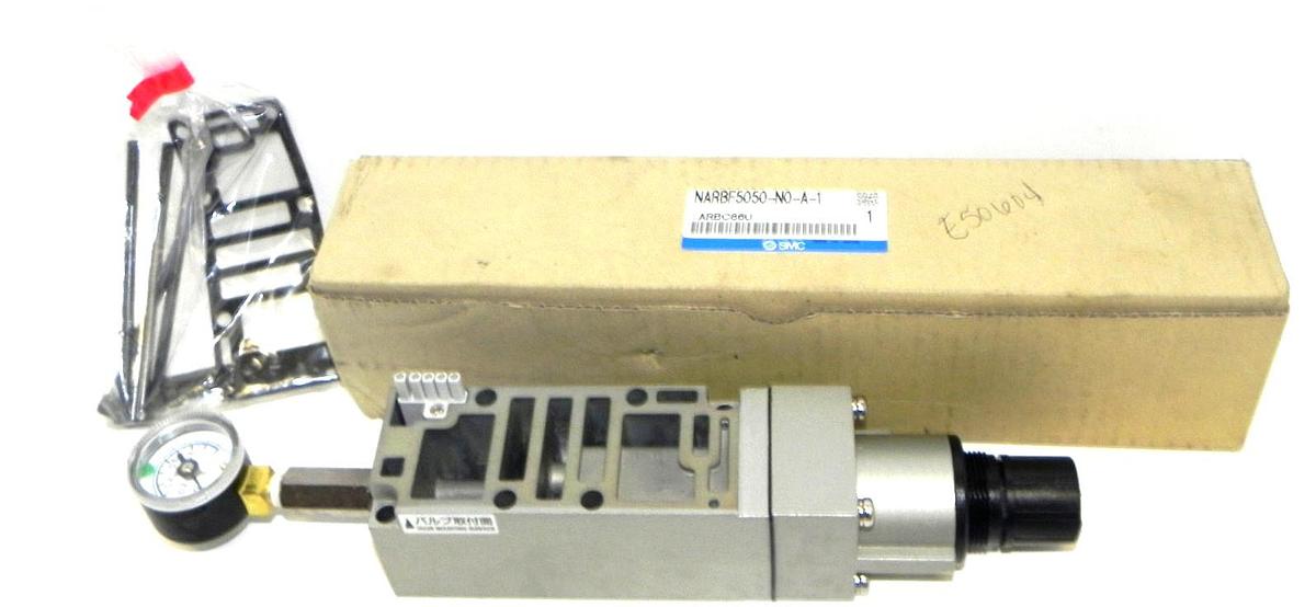 Used NIB SMC NARBF5050-N0-A-1 REGULATOR VALVE W/ GAUGE NARBF5050N0A1