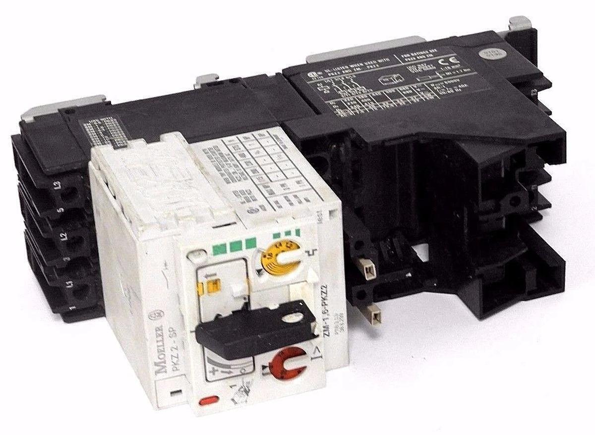 Used MOELLER PKZ2-SP BASE W/ ZM-S-SP MOTOR PROTECTOR S-SP-PKZ2 CONTROL