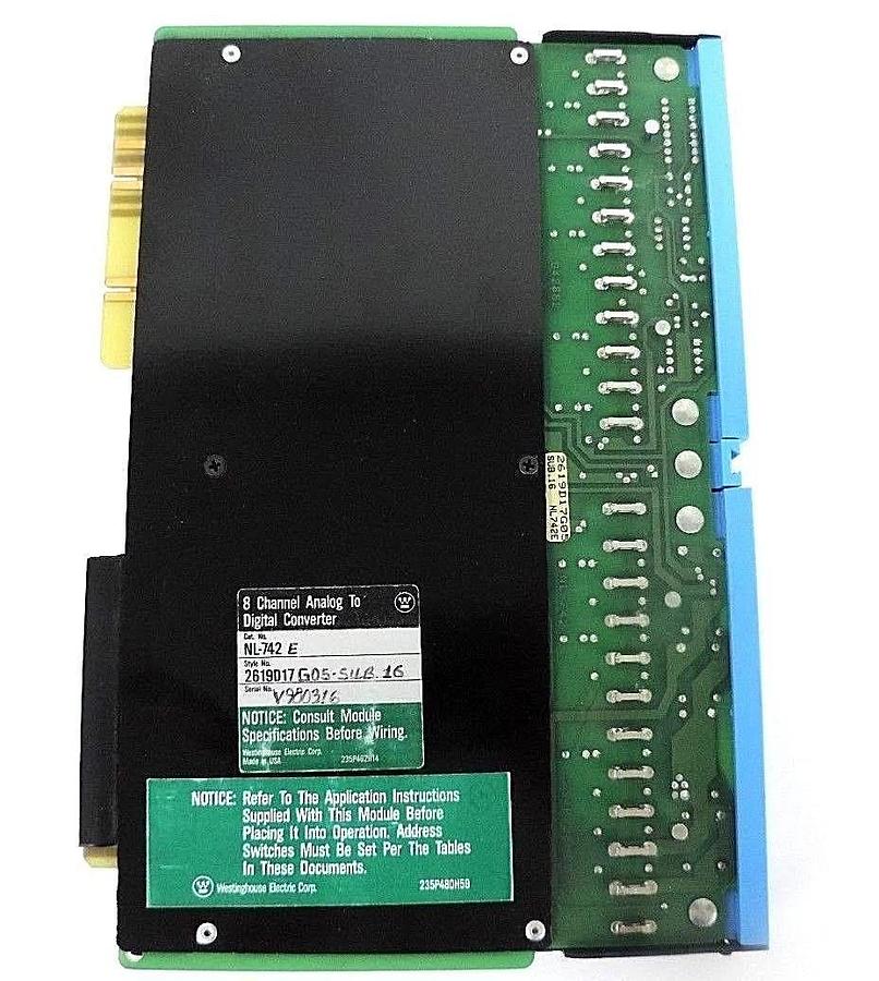 Used WESTINGHOUSE NL-742E 8 CHANNEL ANALOG TO DIGITAL CONVERTER 2619D17G05-SUB.16