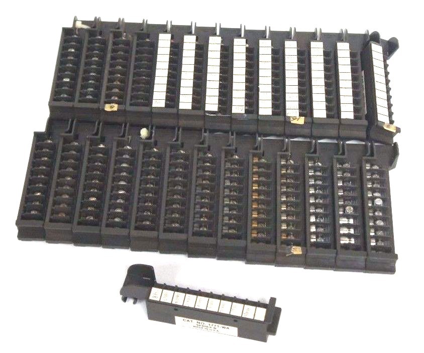 Used LOT OF 27 ALLEN BRADLEY 1771-WA FIELD WIRING ARMS, 1771WA SER. B