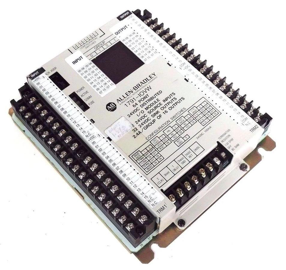 Used ALLEN BRADLEY 1791-IOVW SER. A I/O MODULE 64POINT, 24VDC, 1791IOVW